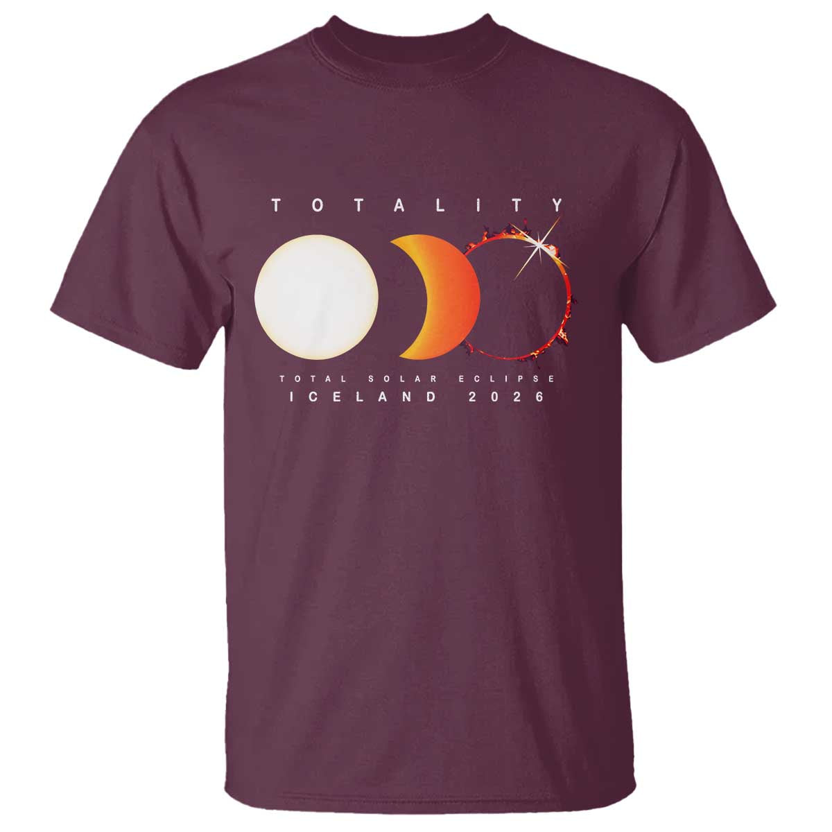 Iceland Total Solar Eclipse 2026 Totality T Shirt Travel Souvenir Astronomy Geek Gift