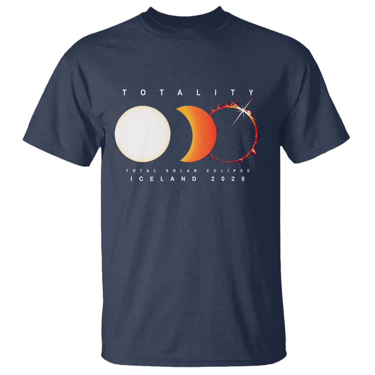 Iceland Total Solar Eclipse 2026 Totality T Shirt Travel Souvenir Astronomy Geek Gift