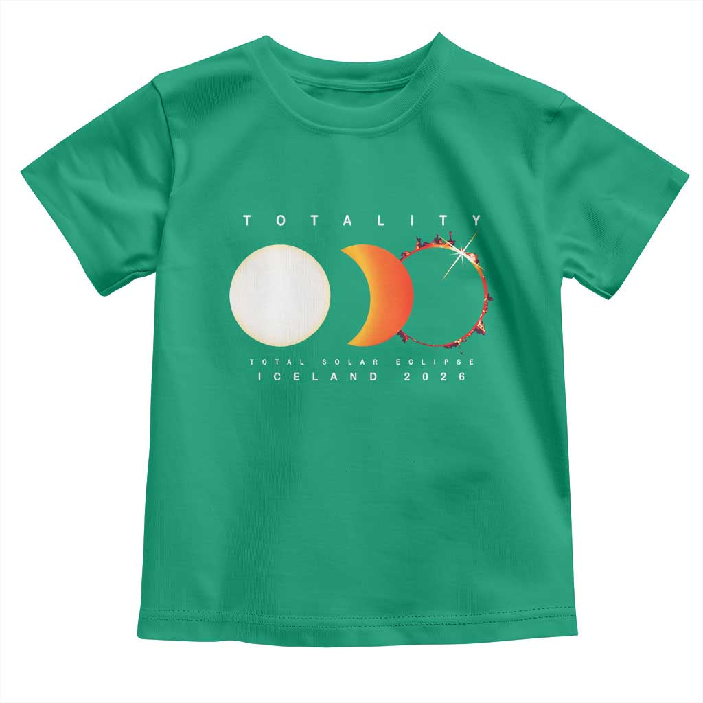 Iceland Total Solar Eclipse 2026 Totality Toddler T Shirt Travel Souvenir Astronomy Geek Gift