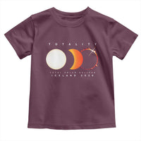Iceland Total Solar Eclipse 2026 Totality Toddler T Shirt Travel Souvenir Astronomy Geek Gift