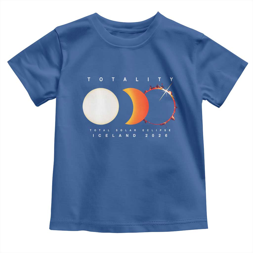 Iceland Total Solar Eclipse 2026 Totality Toddler T Shirt Travel Souvenir Astronomy Geek Gift