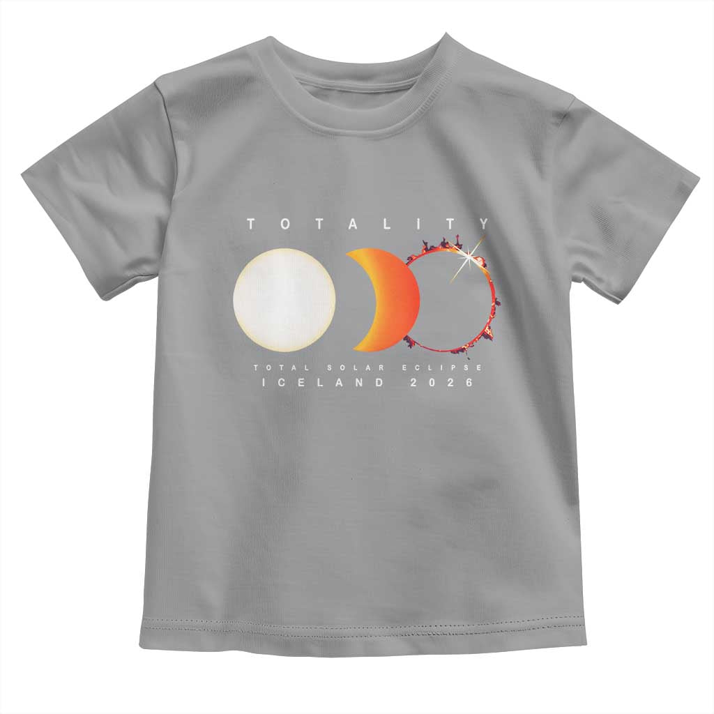 Iceland Total Solar Eclipse 2026 Totality Toddler T Shirt Travel Souvenir Astronomy Geek Gift