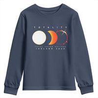 Iceland Total Solar Eclipse 2026 Totality Youth Sweatshirt Travel Souvenir Astronomy Geek Gift