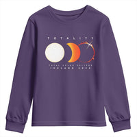 Iceland Total Solar Eclipse 2026 Totality Youth Sweatshirt Travel Souvenir Astronomy Geek Gift