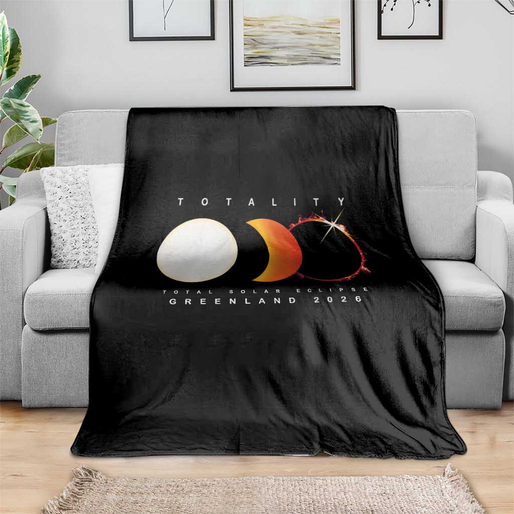 Greenland Total Solar Eclipse 2026 Totality Throw Blanket Travel Souvenir Astronomy Geek Gift