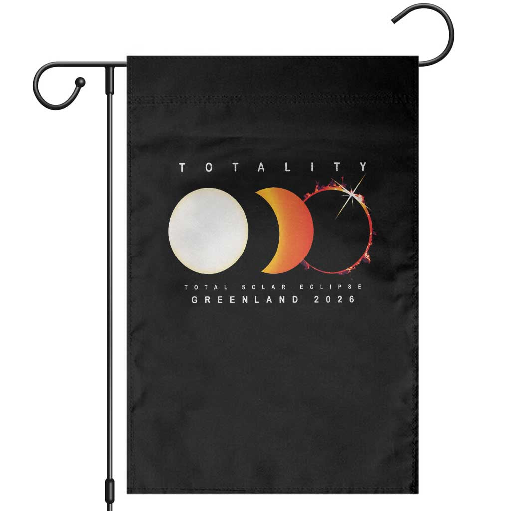 Greenland Total Solar Eclipse 2026 Totality Garden Flag Travel Souvenir Astronomy Geek Gift
