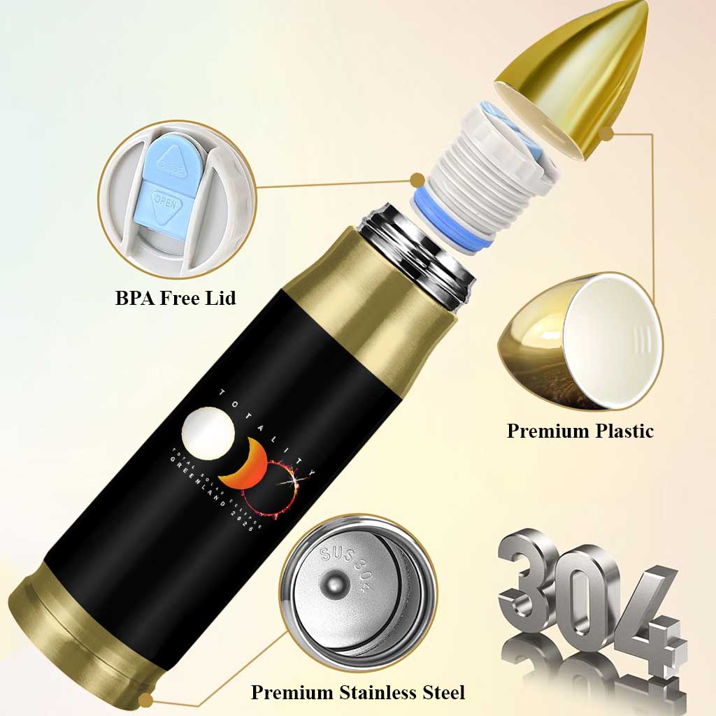 Greenland Total Solar Eclipse 2026 Totality Bullet Tumbler Travel Souvenir Astronomy Geek Gift