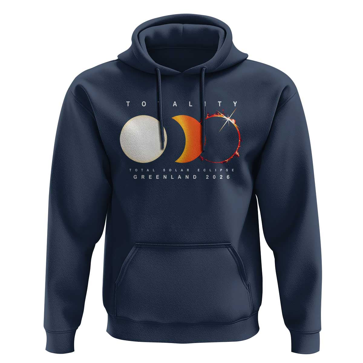 Greenland Total Solar Eclipse 2026 Totality Hoodie Travel Souvenir Astronomy Geek Gift