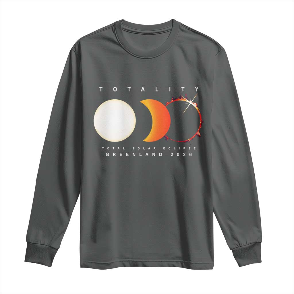 Greenland Total Solar Eclipse 2026 Totality Long Sleeve Shirt Travel Souvenir Astronomy Geek Gift