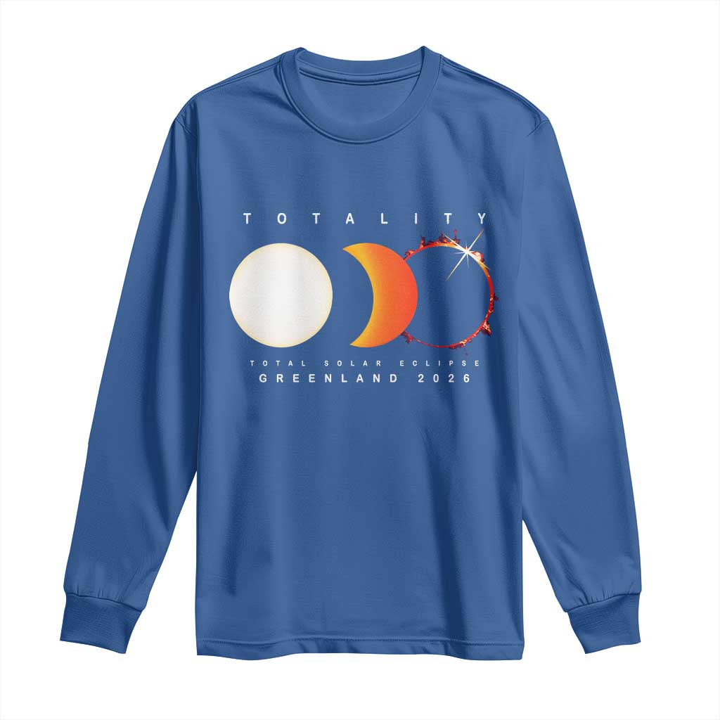 Greenland Total Solar Eclipse 2026 Totality Long Sleeve Shirt Travel Souvenir Astronomy Geek Gift