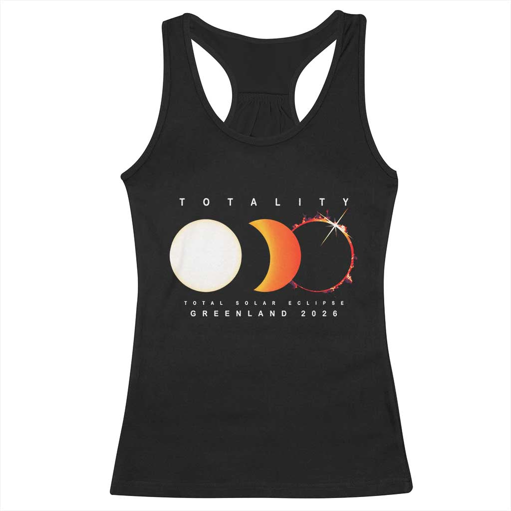 Greenland Total Solar Eclipse 2026 Totality Racerback Tank Top Travel Souvenir Astronomy Geek Gift