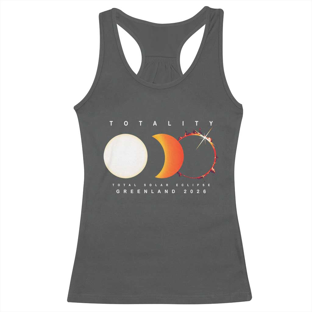 Greenland Total Solar Eclipse 2026 Totality Racerback Tank Top Travel Souvenir Astronomy Geek Gift