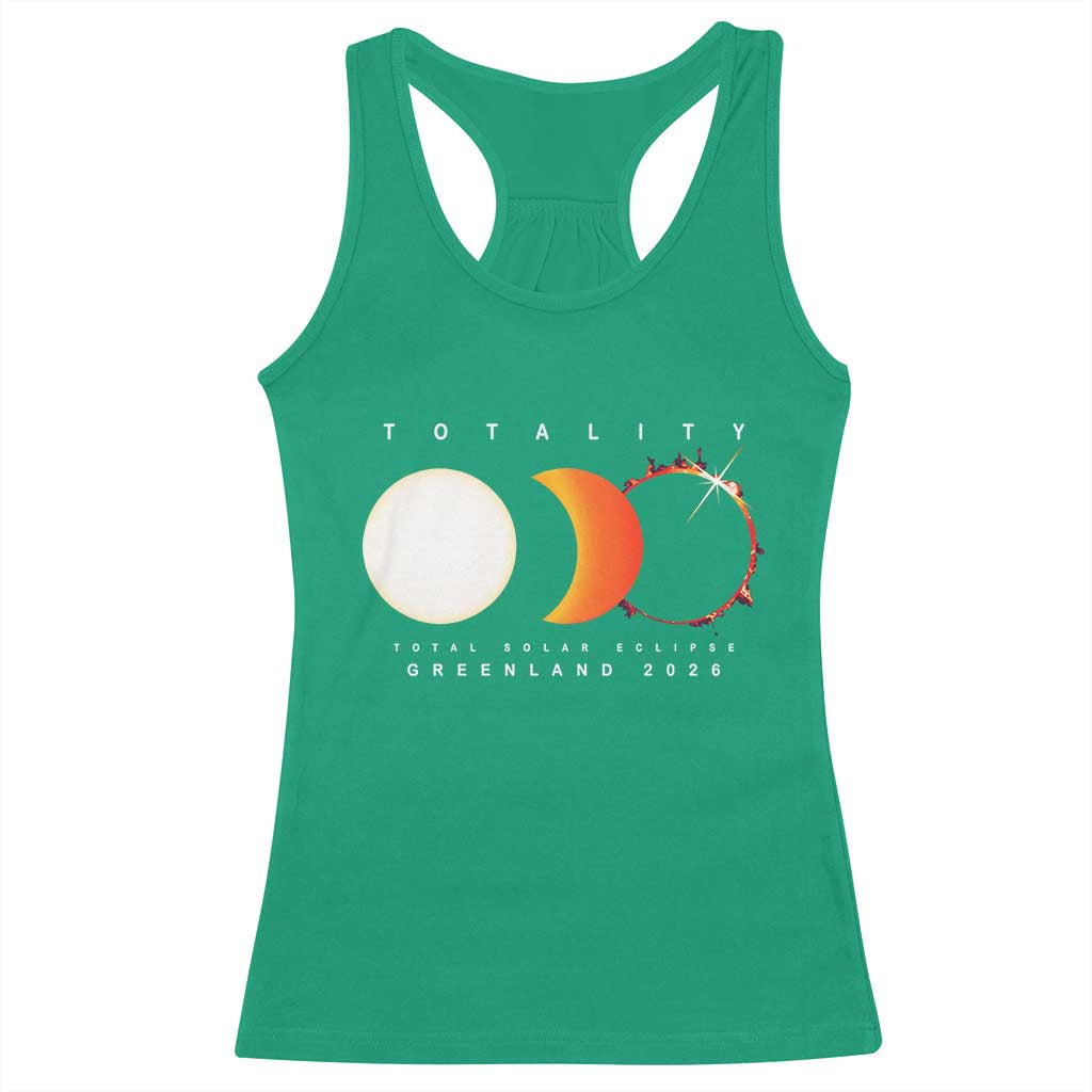 Greenland Total Solar Eclipse 2026 Totality Racerback Tank Top Travel Souvenir Astronomy Geek Gift