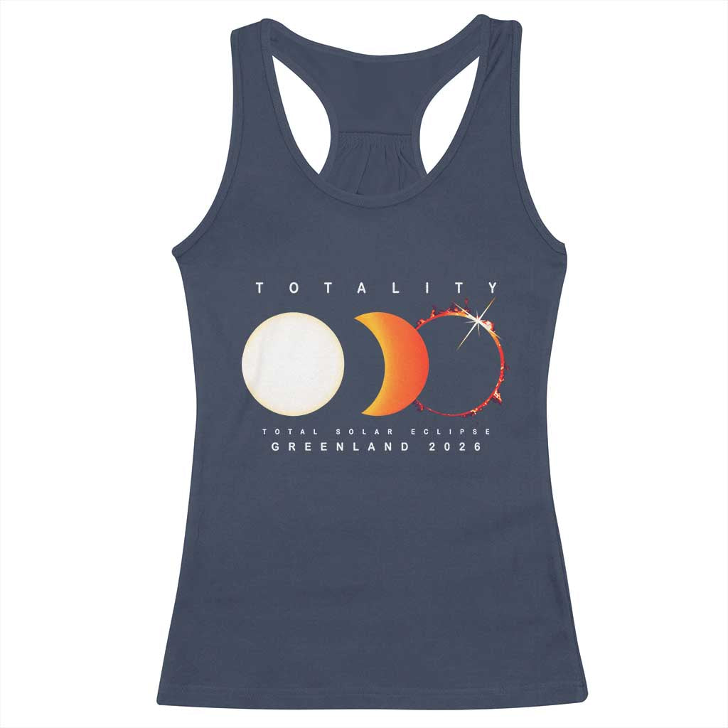 Greenland Total Solar Eclipse 2026 Totality Racerback Tank Top Travel Souvenir Astronomy Geek Gift