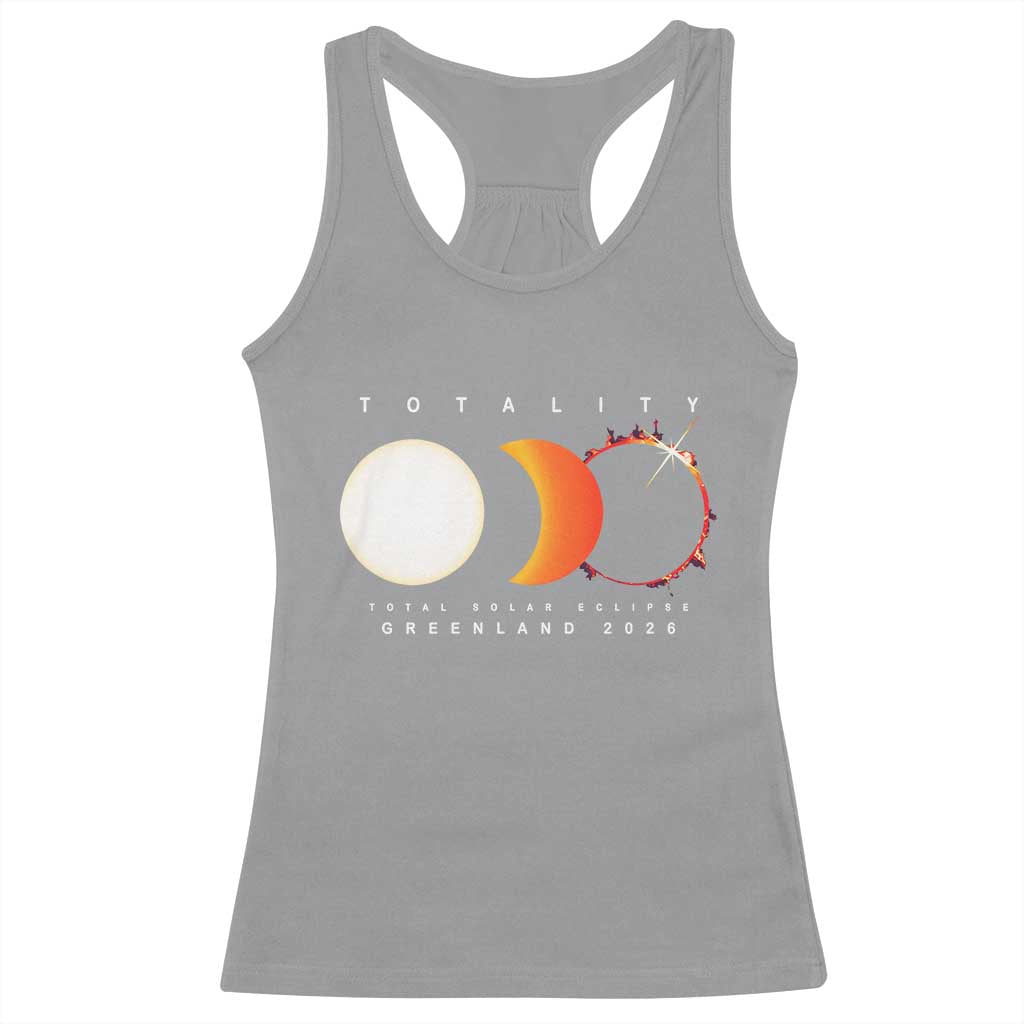Greenland Total Solar Eclipse 2026 Totality Racerback Tank Top Travel Souvenir Astronomy Geek Gift