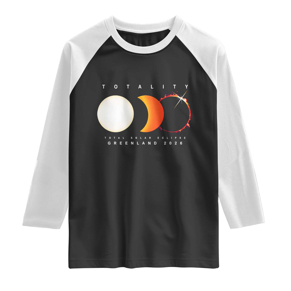 Greenland Total Solar Eclipse 2026 Totality Raglan Shirt Travel Souvenir Astronomy Geek Gift