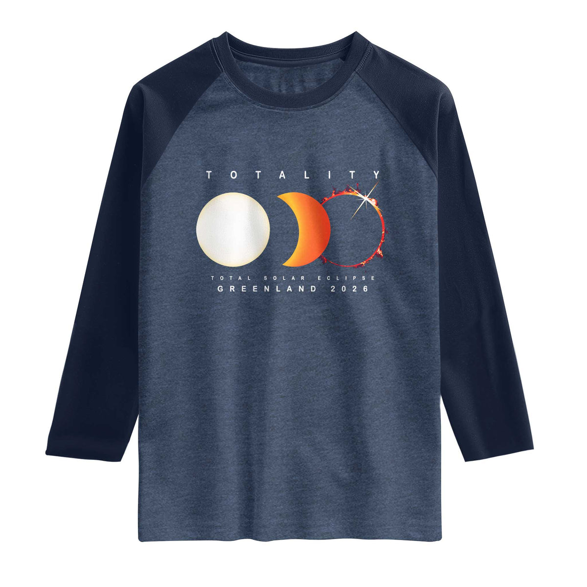 Greenland Total Solar Eclipse 2026 Totality Raglan Shirt Travel Souvenir Astronomy Geek Gift