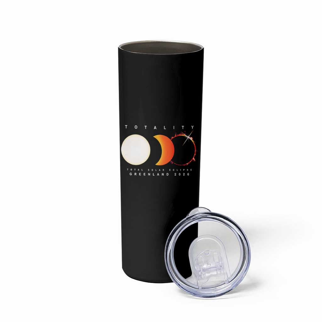Greenland Total Solar Eclipse 2026 Totality Skinny Tumbler Travel Souvenir Astronomy Geek Gift