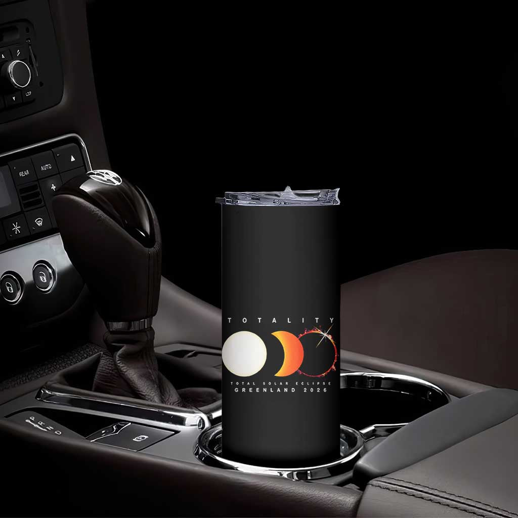 Greenland Total Solar Eclipse 2026 Totality Skinny Tumbler Travel Souvenir Astronomy Geek Gift