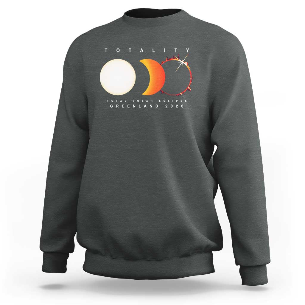 Greenland Total Solar Eclipse 2026 Totality Sweatshirt Travel Souvenir Astronomy Geek Gift