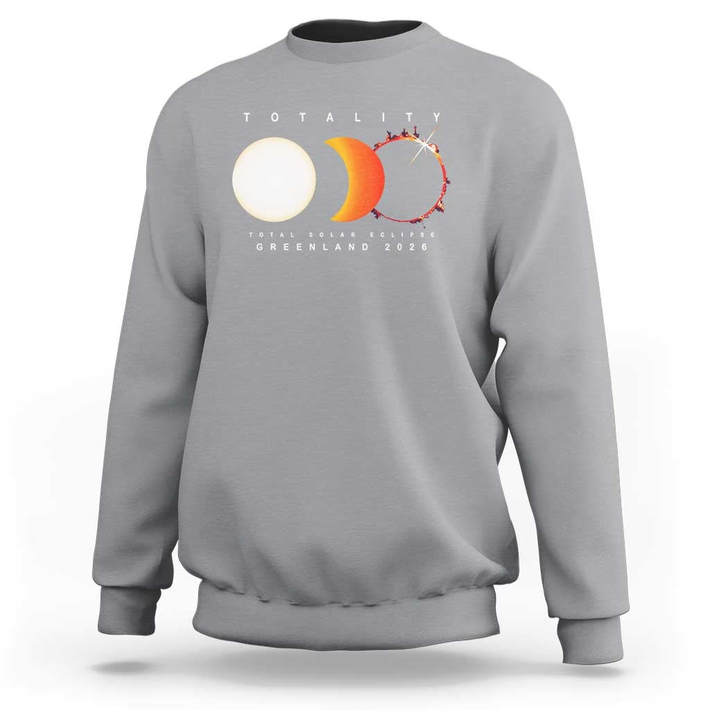 Greenland Total Solar Eclipse 2026 Totality Sweatshirt Travel Souvenir Astronomy Geek Gift