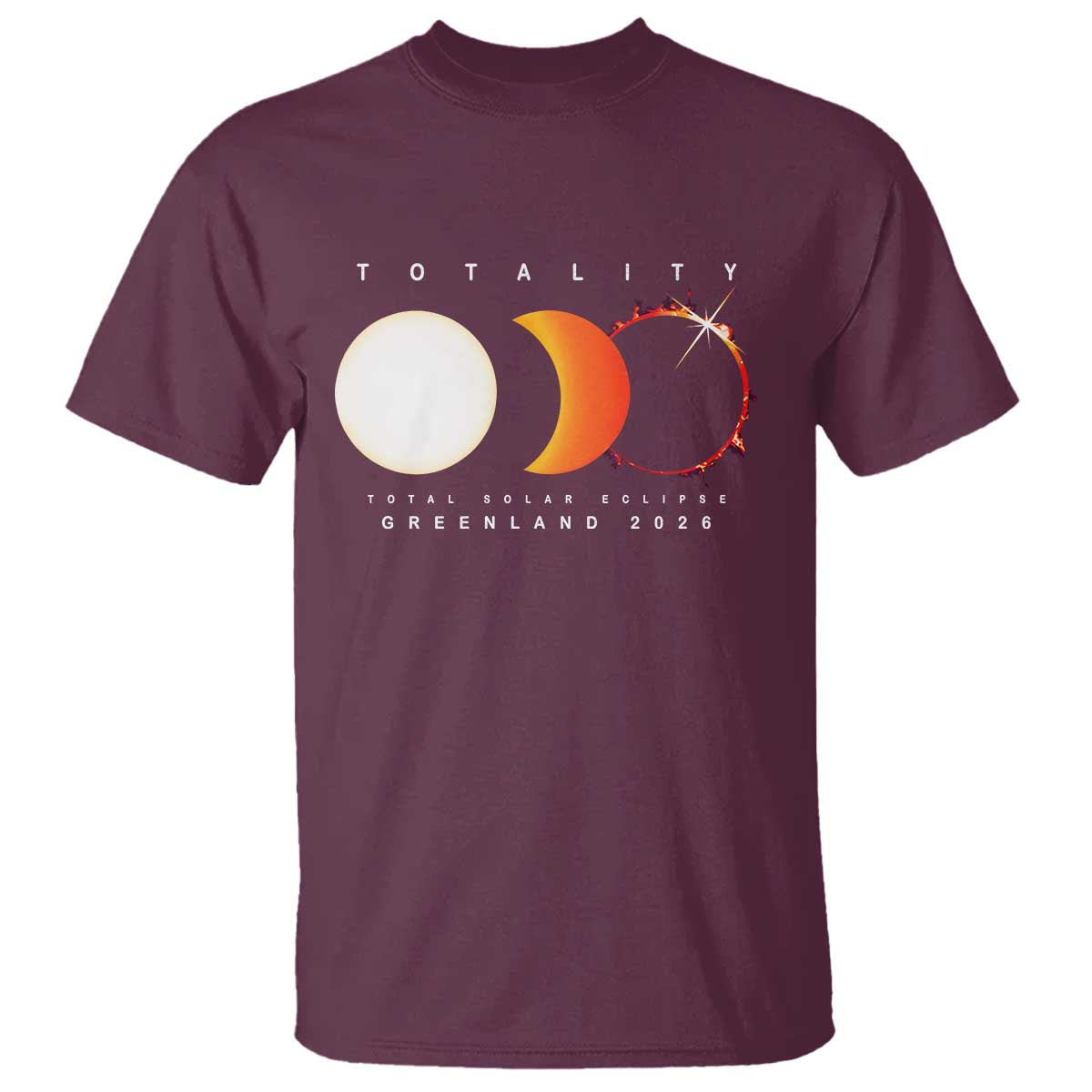 Greenland Total Solar Eclipse 2026 Totality T Shirt Travel Souvenir Astronomy Geek Gift