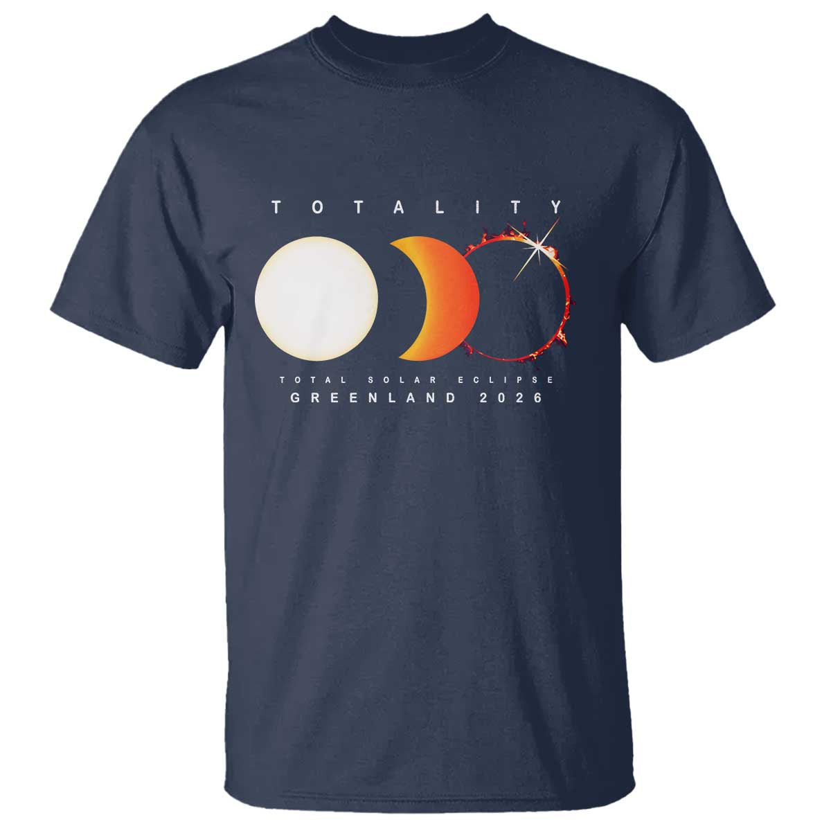 Greenland Total Solar Eclipse 2026 Totality T Shirt Travel Souvenir Astronomy Geek Gift
