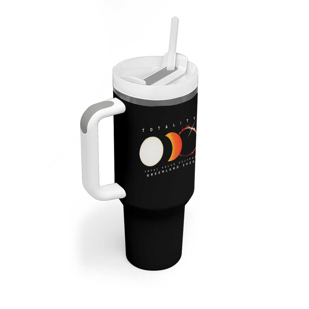 Greenland Total Solar Eclipse 2026 Totality Tumbler With Handle Travel Souvenir Astronomy Geek Gift