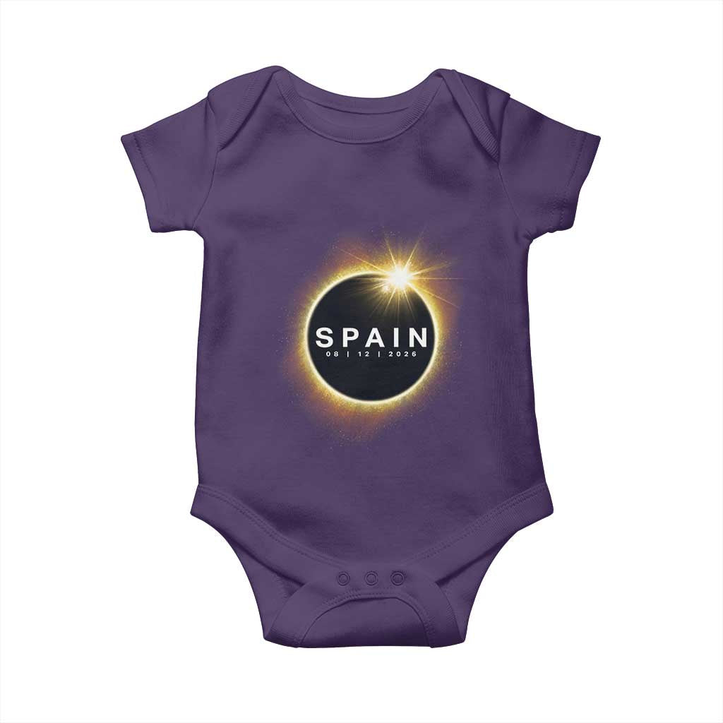 Spain Total Solar Eclipse 2026 Baby Onesie Path of Totality Astronomy Gift