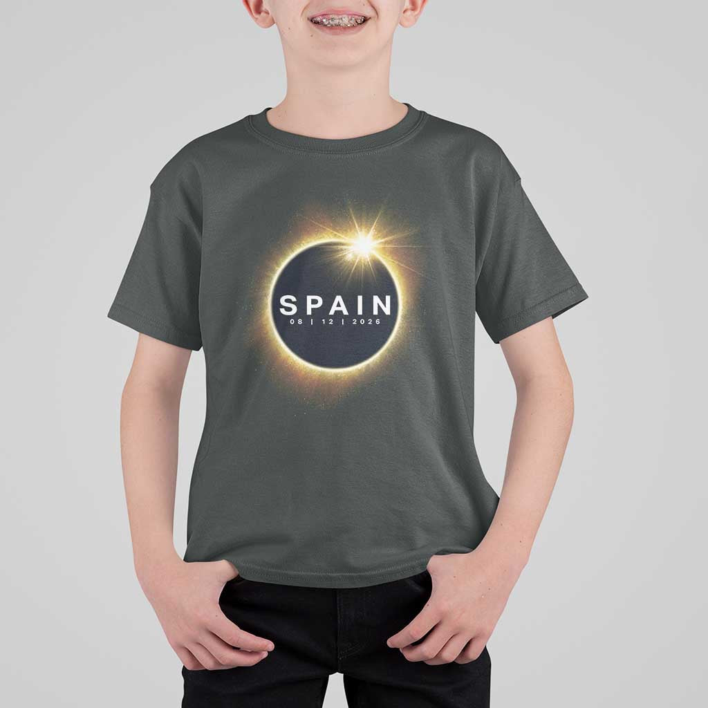 Spain Total Solar Eclipse 2026 T Shirt For Kid Path of Totality Astronomy Gift