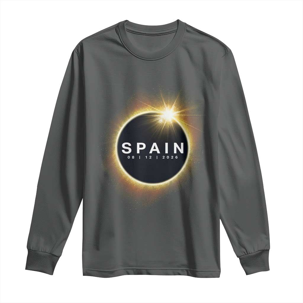 Spain Total Solar Eclipse 2026 Long Sleeve Shirt Path of Totality Astronomy Gift