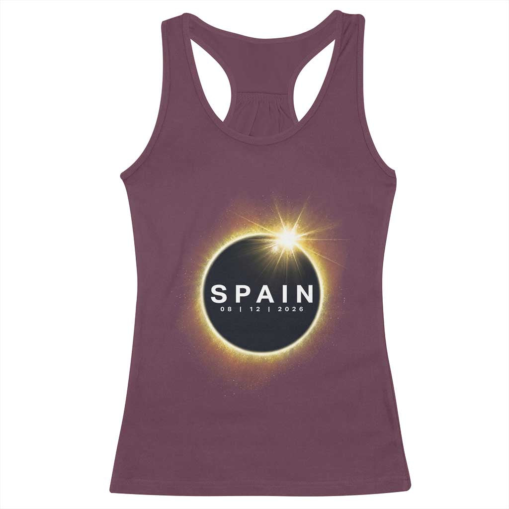 Spain Total Solar Eclipse 2026 Racerback Tank Top Path of Totality Astronomy Gift