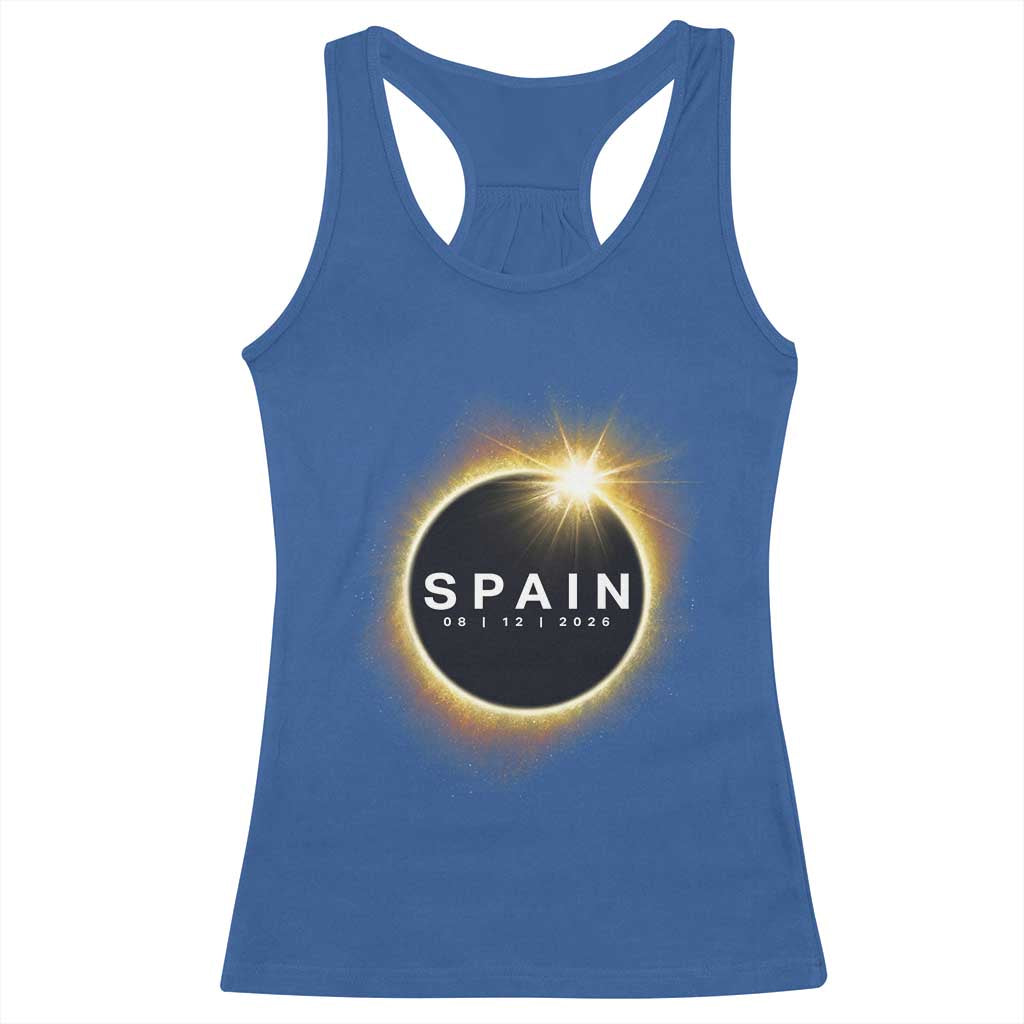 Spain Total Solar Eclipse 2026 Racerback Tank Top Path of Totality Astronomy Gift
