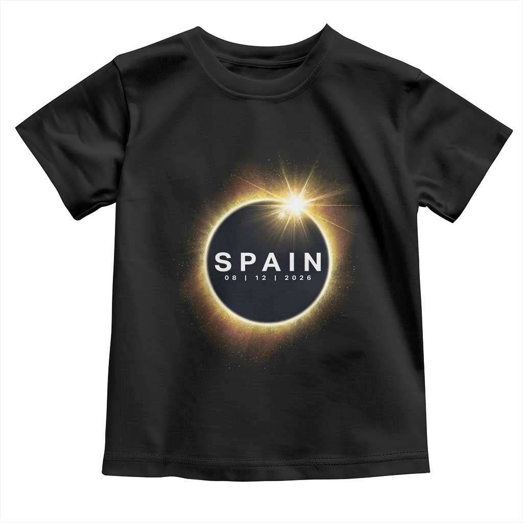 Spain Total Solar Eclipse 2026 Toddler T Shirt Path of Totality Astronomy Gift