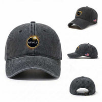 Spain Total Solar Eclipse 2026 Washed Cotton Baseball Cap Path of Totality Astronomy Gift