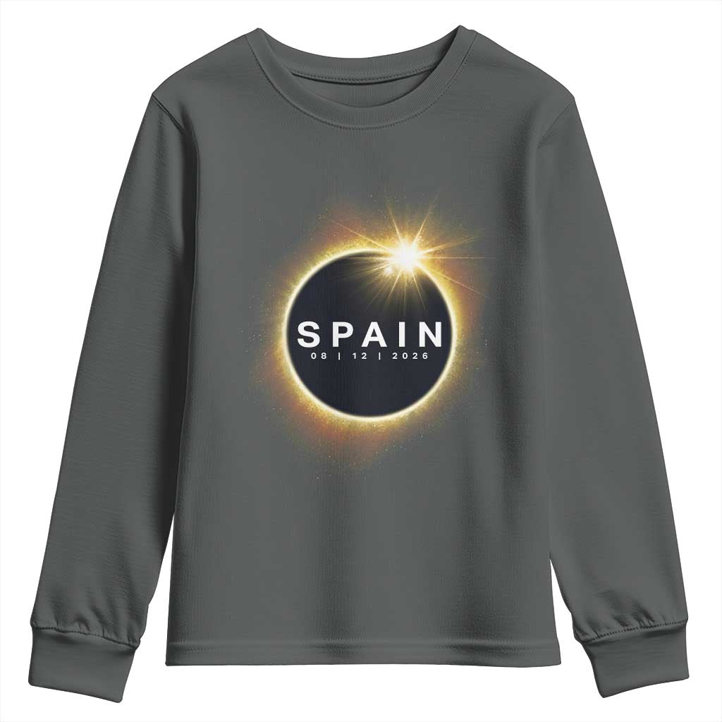Spain Total Solar Eclipse 2026 Youth Sweatshirt Path of Totality Astronomy Gift