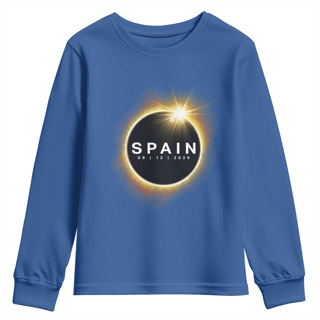 Spain Total Solar Eclipse 2026 Youth Sweatshirt Path of Totality Astronomy Gift