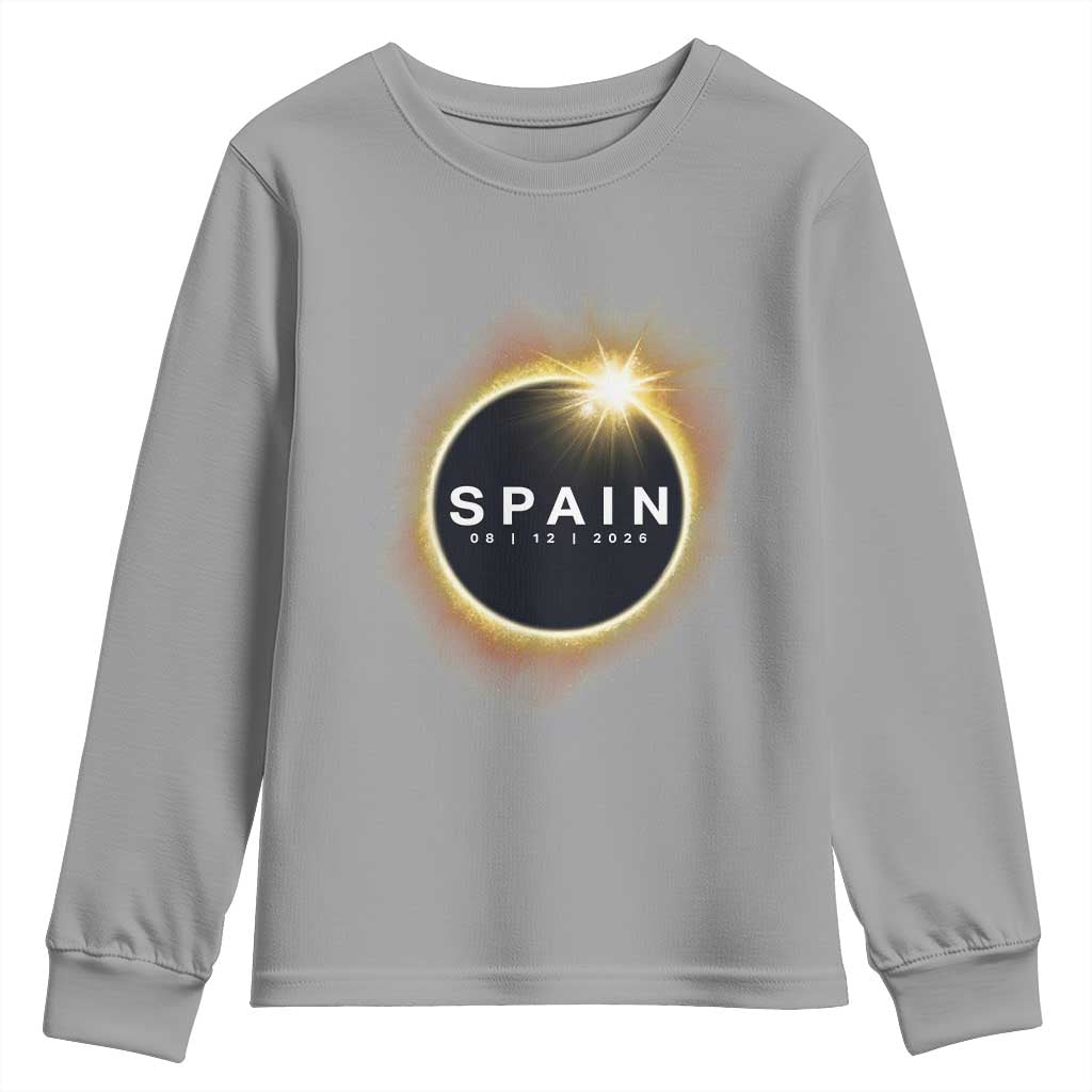 Spain Total Solar Eclipse 2026 Youth Sweatshirt Path of Totality Astronomy Gift