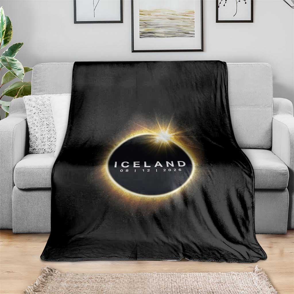 Iceland Total Solar Eclipse 2026 Throw Blanket Path of Totality Astronomy Gift