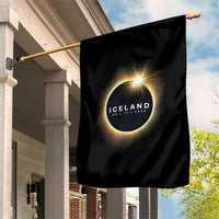 Iceland Total Solar Eclipse 2026 Garden Flag Path of Totality Astronomy Gift