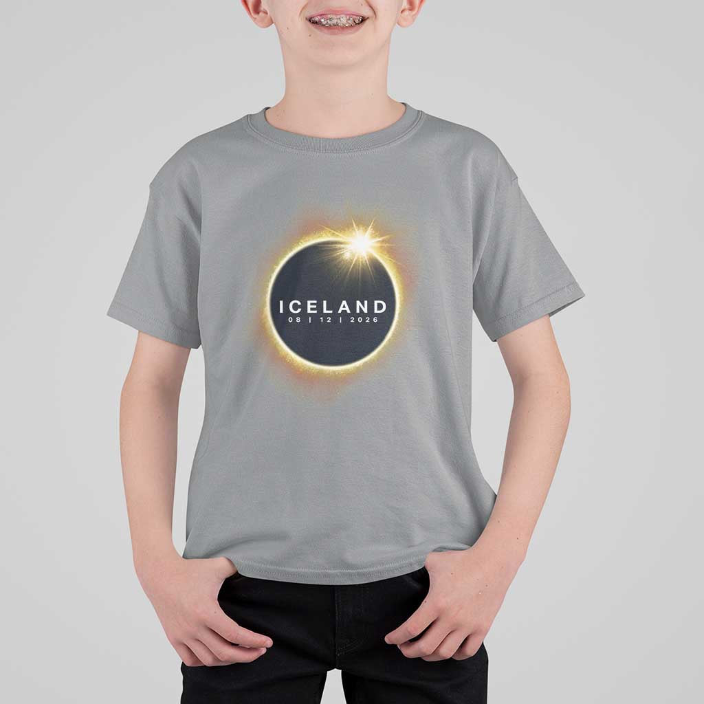 Iceland Total Solar Eclipse 2026 T Shirt For Kid Path of Totality Astronomy Gift
