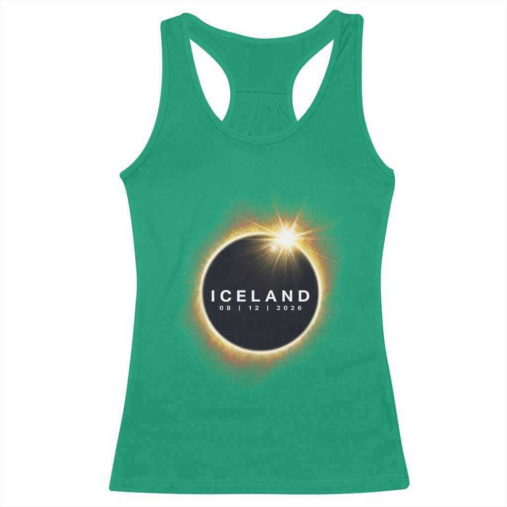 Iceland Total Solar Eclipse 2026 Racerback Tank Top Path of Totality Astronomy Gift