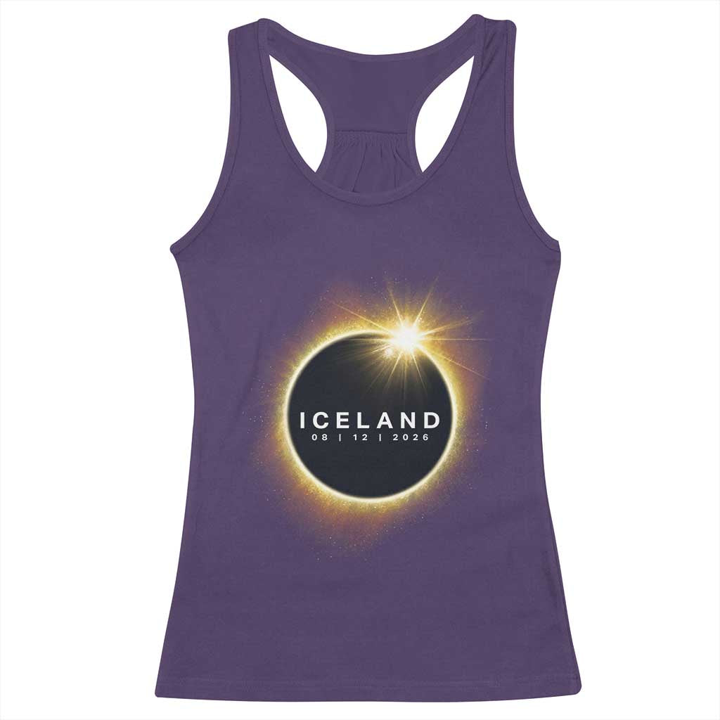 Iceland Total Solar Eclipse 2026 Racerback Tank Top Path of Totality Astronomy Gift