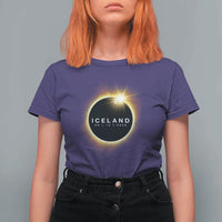 Iceland Total Solar Eclipse 2026 T Shirt For Women Path of Totality Astronomy Gift