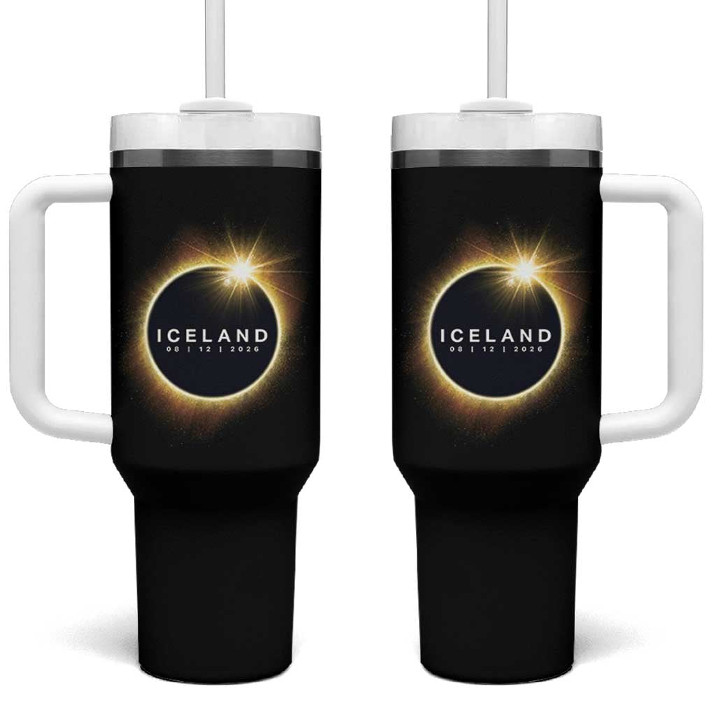 Iceland Total Solar Eclipse 2026 Tumbler With Handle Path of Totality Astronomy Gift
