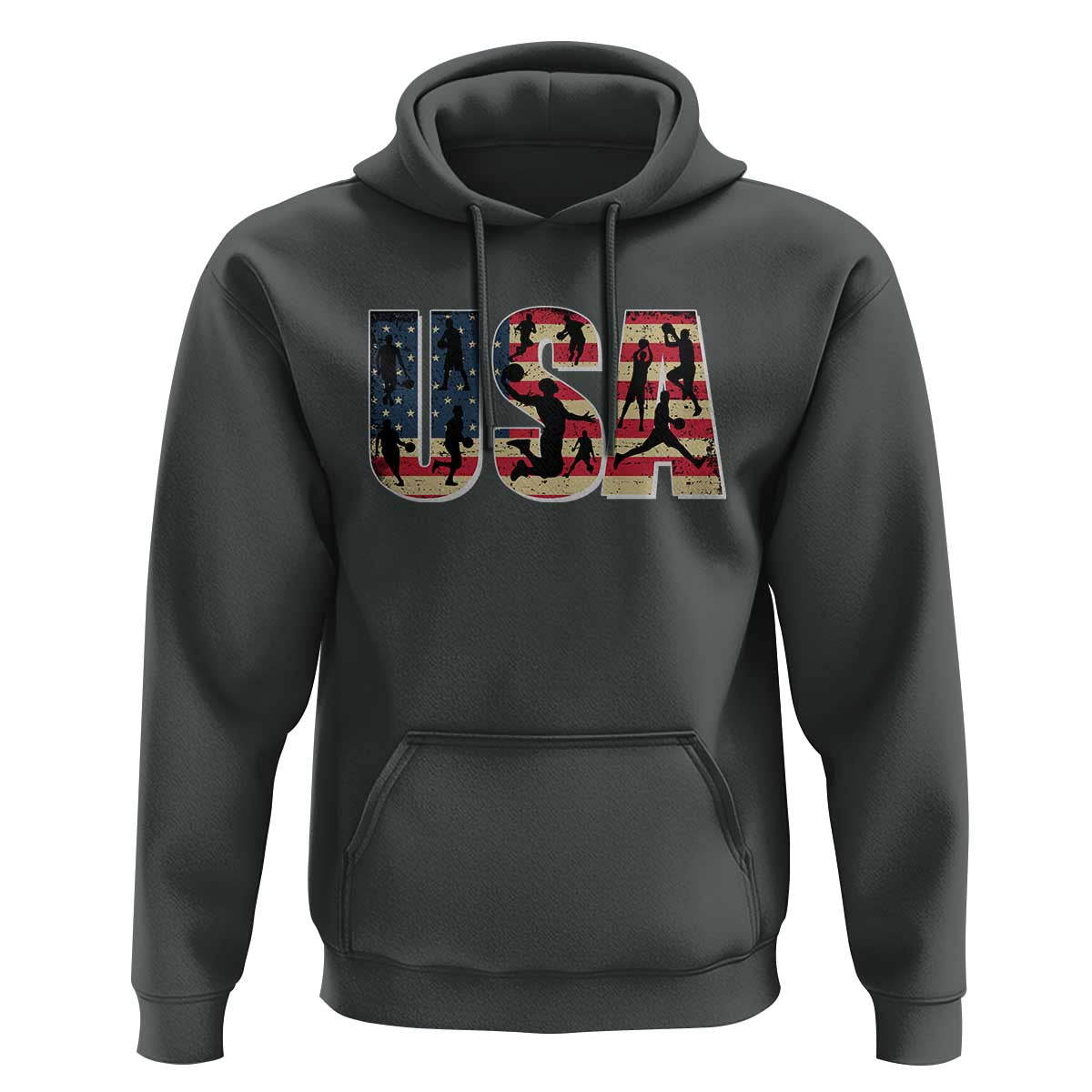 USA American Flag Basketball Hoodie For Sports Enthusiast - Wonder Print Shop