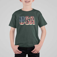 USA American Flag Basketball T Shirt For Kid For Sports Enthusiast - Wonder Print Shop