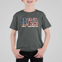 USA American Flag Basketball T Shirt For Kid For Sports Enthusiast - Wonder Print Shop