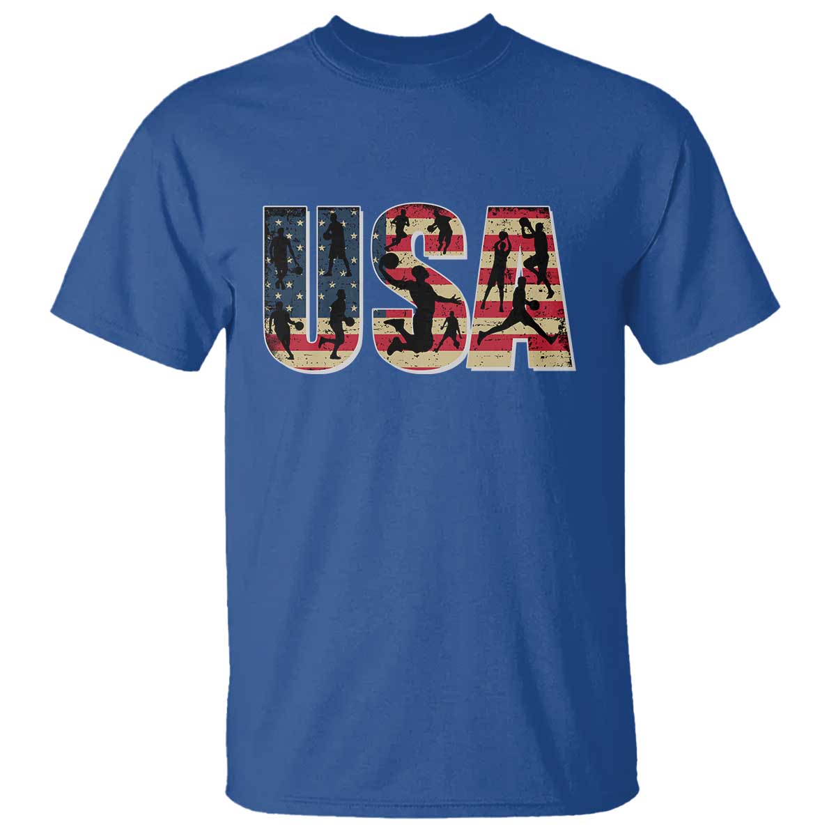 USA American Flag Basketball T Shirt For Sports Enthusiast - Wonder Print Shop