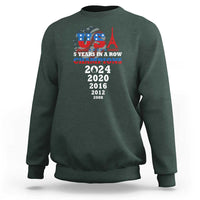 USA American Flag Basketball Sweatshirt 5 Years In A Row Champions 2024 - Wonder Print Shop